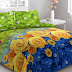 HARGA BEDCVOER ROSANNA VITO YELLOW ROSE 180 X 200 | WONGPASAR GROSIR