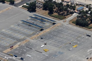 Photo aérienne du parking du Parc des Expositions de Bordeaux