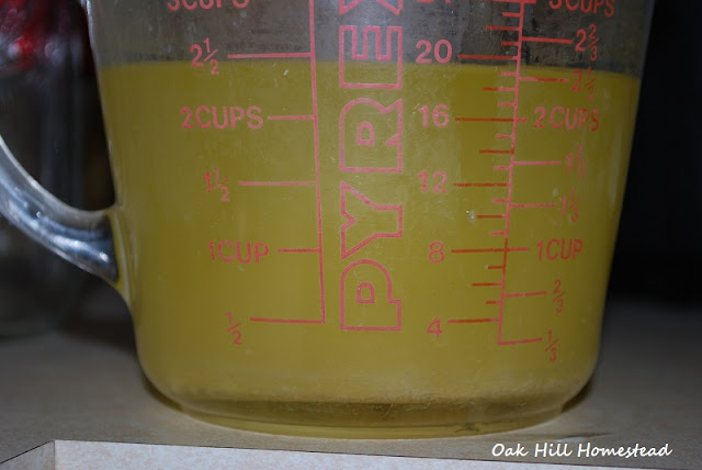 liquid tallow rendered from beef fat