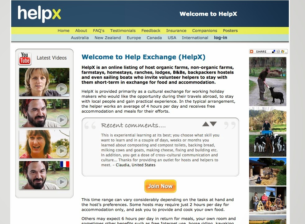 La Aventura de Juls: Viajar Barato o Gratis: Tip 1 - Helpx