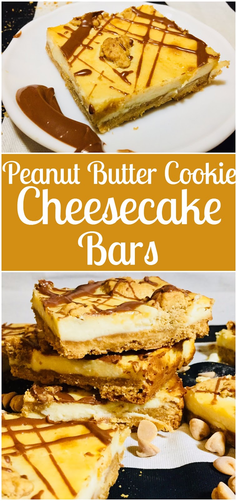 Peanut Butter Cookie Cheesecake Bars
