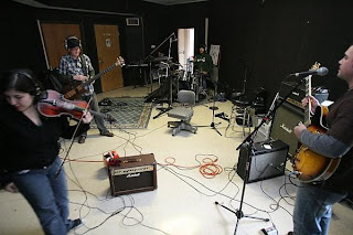 Band in the studio from Bobby Owsinski's Big Picture production blog