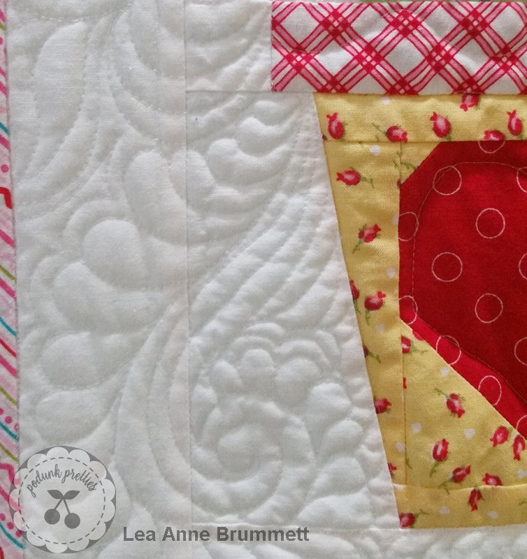 Podunk Pretties Quilting Blue quilt marker = BROWN marks ***Removing