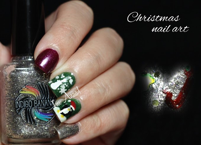 Christmas nail art feat. SoFlaJo, Red Dog Designs & Indigo Bananas