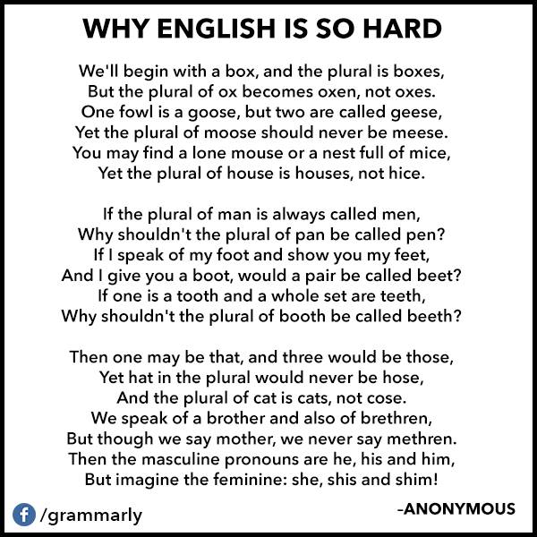 The Pinoy Online English Teacher Blog: Funny English Poem ...
