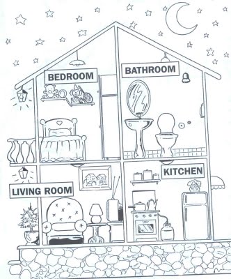 Parts Of The House Coloring Sketch Coloring Page