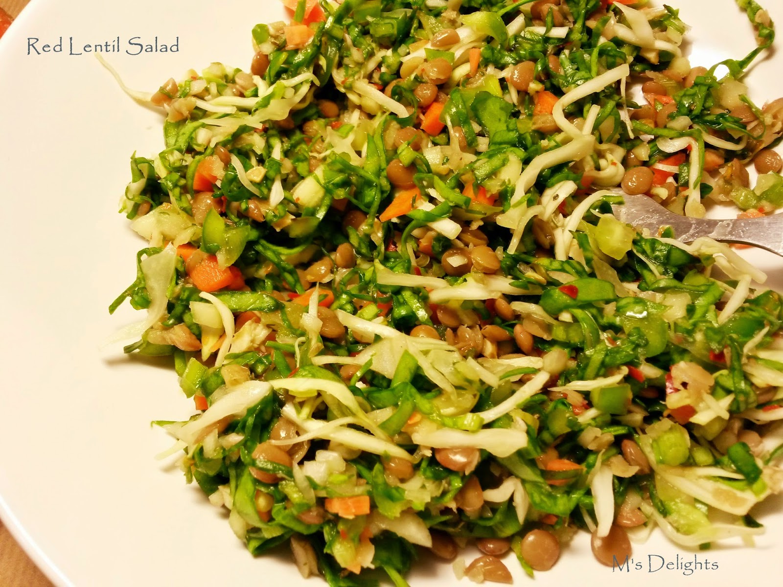 M's Delights: Red Lentil Salad
