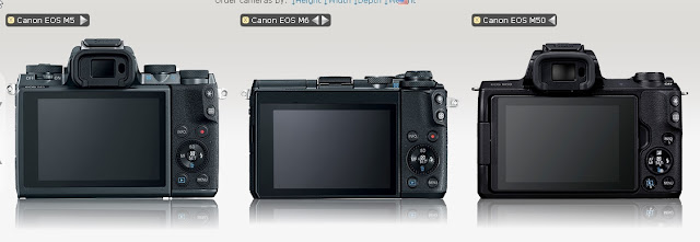 Canon EOS M5 M6 M50 Compare 比較