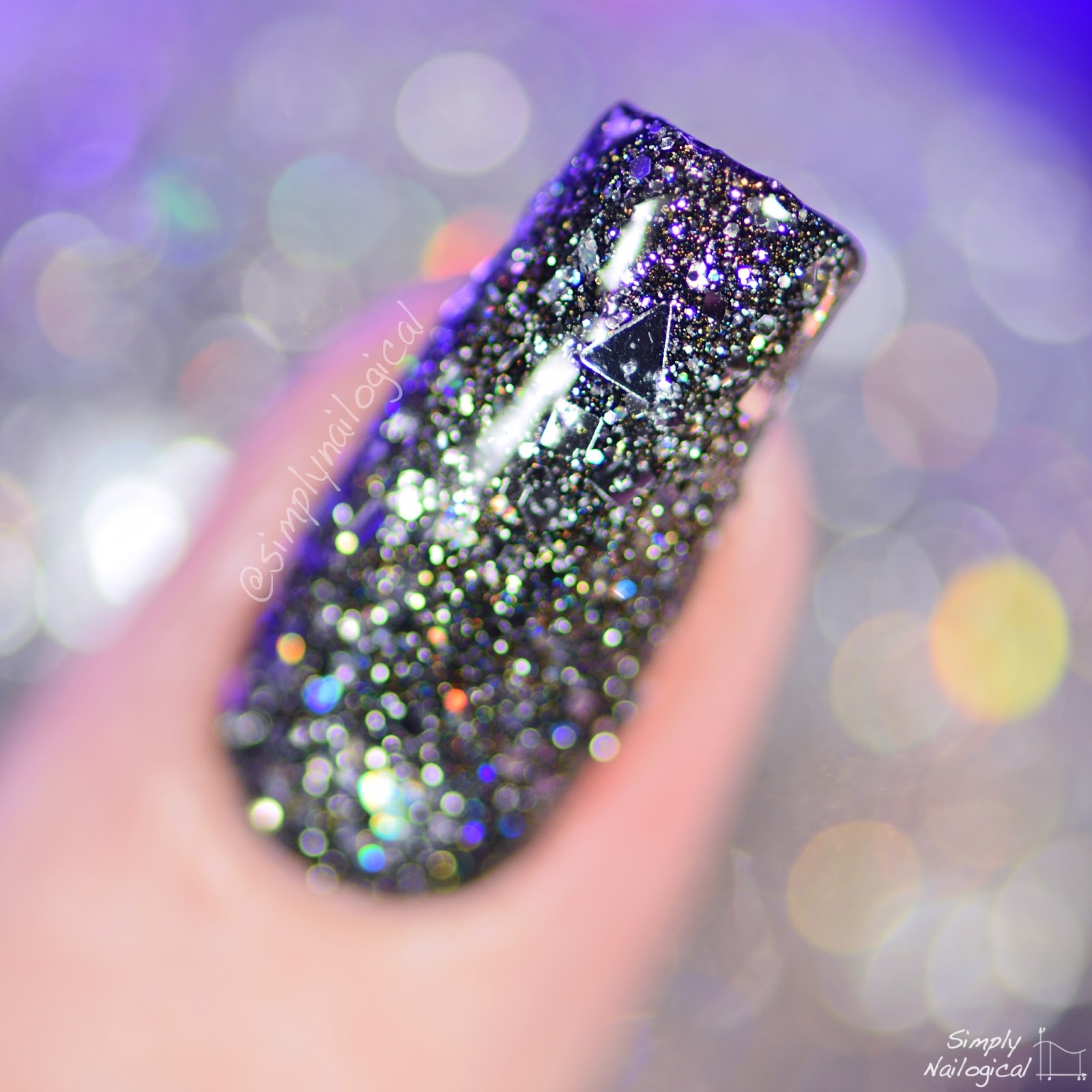 Simply Nailogical Rainbow holo edgy gradient with onecoat holos?!