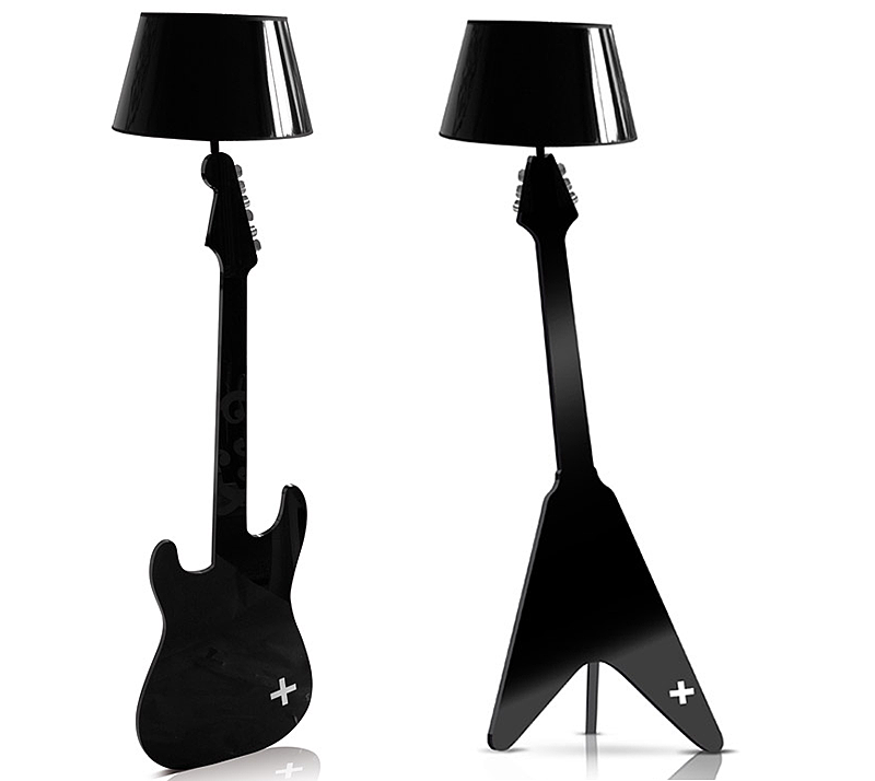 guitar silhouette floor lamps