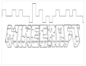 Minecraft coloring page logo