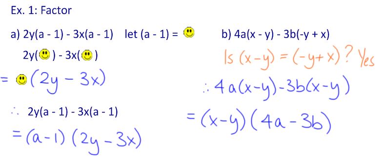 M^3 (Making Math Meaningful): MPM2D - Day 54: Factoring, Day 2