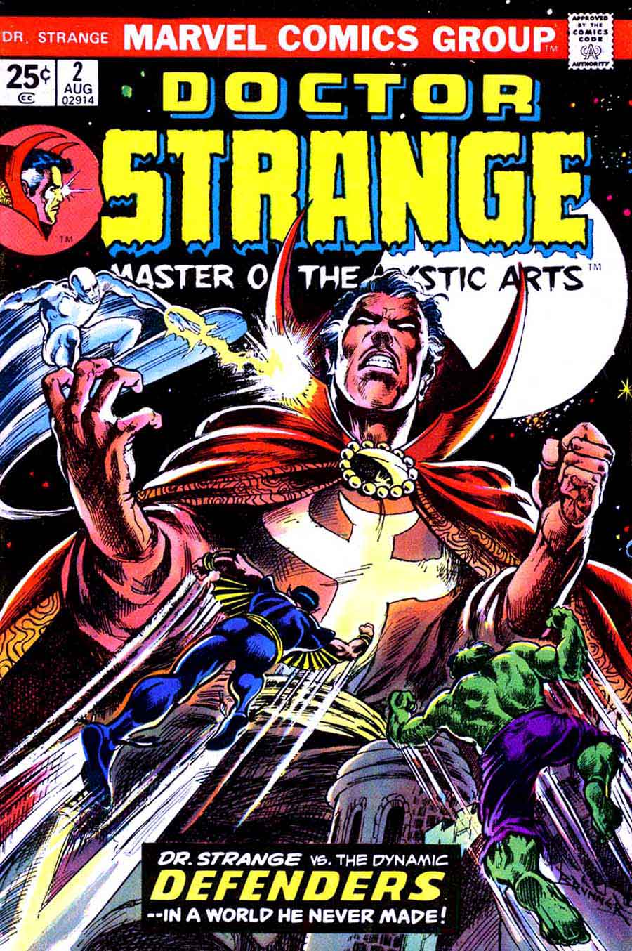 Frank Brunner  bronze age 1970s marvel comic book cover art - Doctor Strange v2 #2