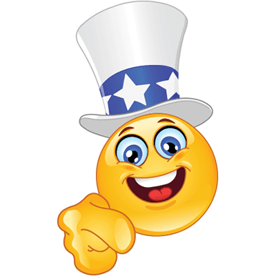 Check out our patriotic emojis like this one. Uncle sam emoji