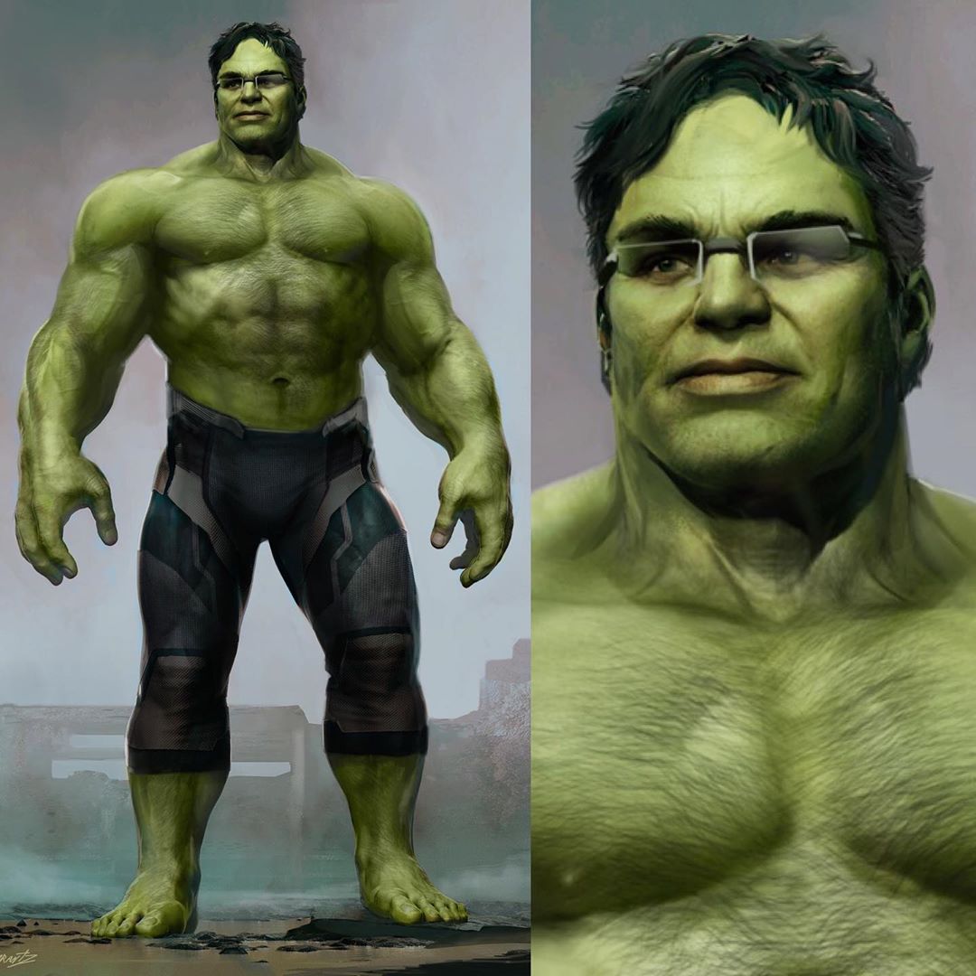 Arte conceitual revela que Hulk quase teve aparência bizarra em Vingadores: Ultimato