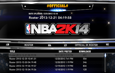 Roster Update For NBA 2K14