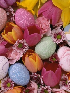 Uskrsna jaja i cvijeće download besplatne pozadine slike za mobitele