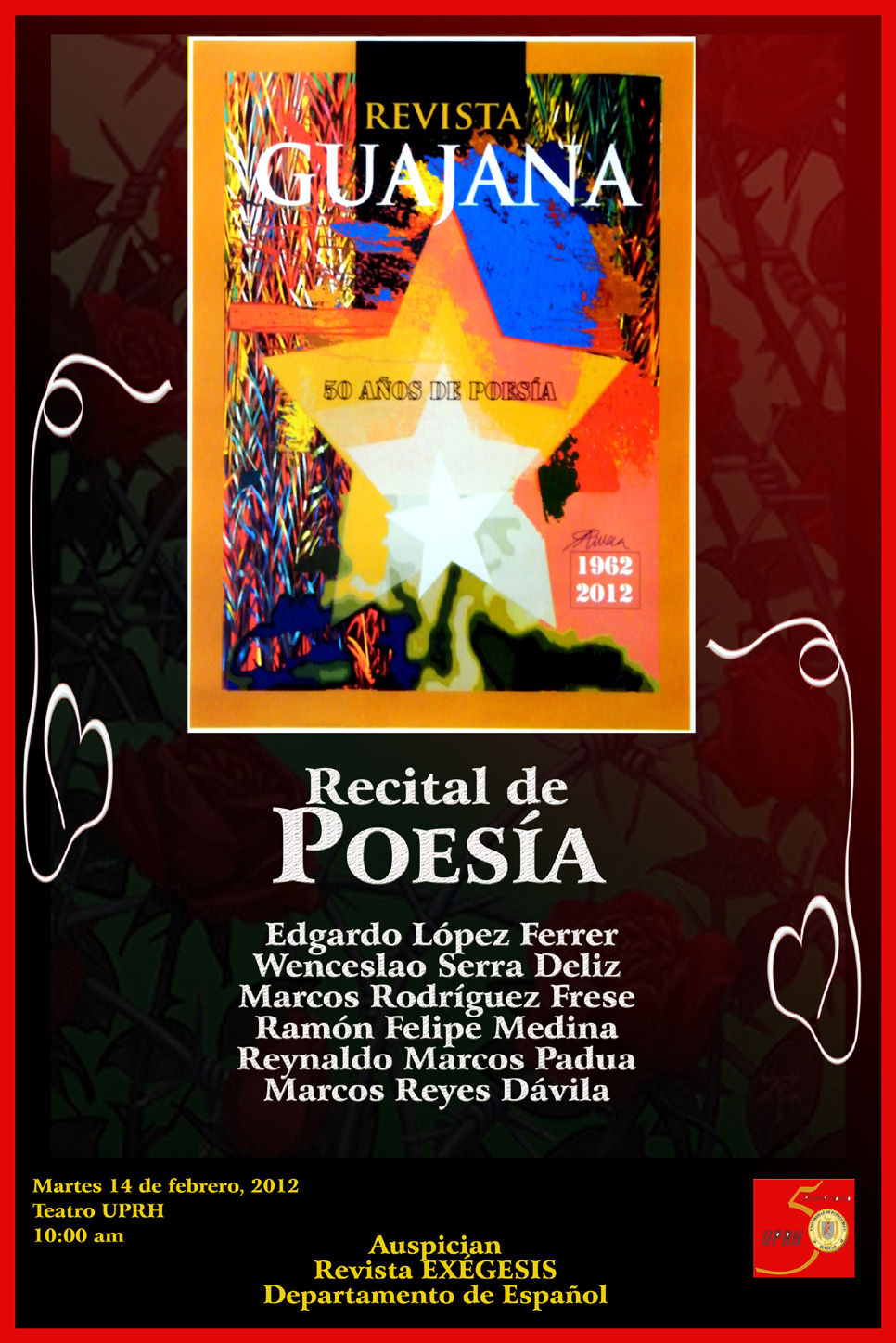 Las letras del fuego: Recital GUAJANA 50 Aniversario en UPR-Humacao