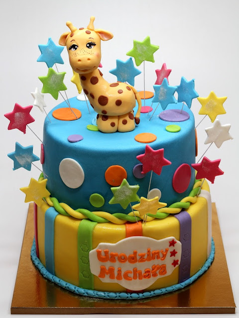 Birthday Cake with Giraffe - Cake Shop in Surrey, London