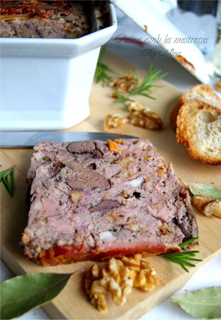 Cocina con Mina Terrina de Paté de Campagne con nueces y setas