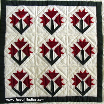 Red and White Flower Quilt from my Sewing Room