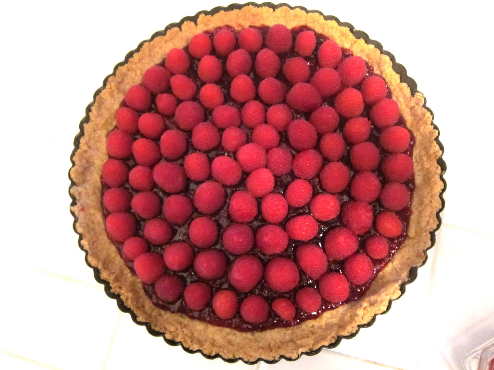 whisking away: effortless entertainment: raspberry tart