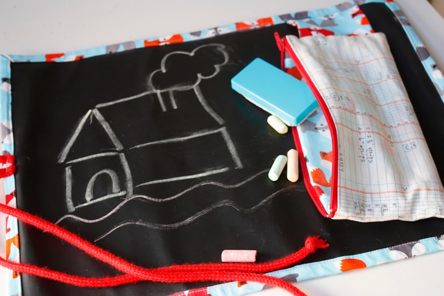 DIY Costura: Pizarra enrollable de Viaje para niños. (Patrones Gratis) 