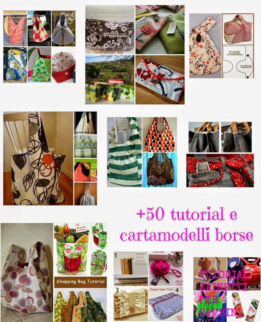 6 Borse Fai Da Te Con Cartamodelli In Italiano Donneinpink Magazine
