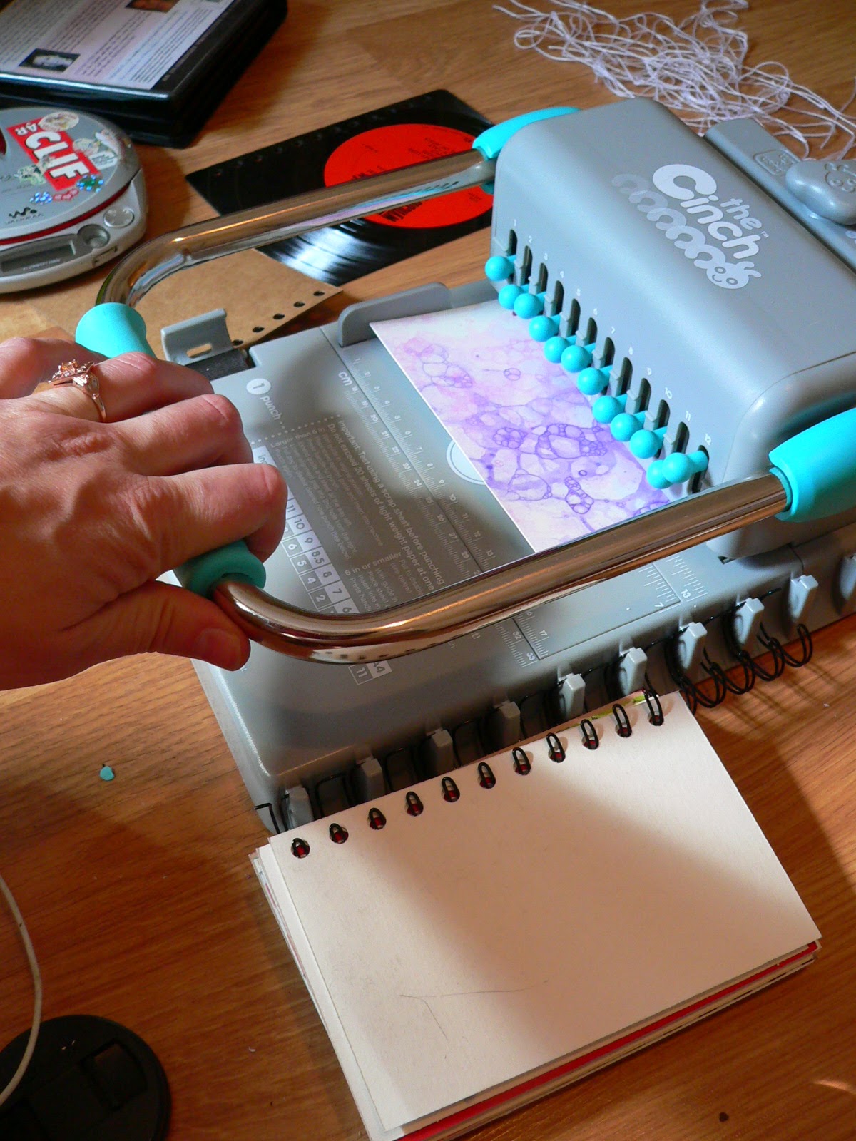 Carrie Ellen Art Studio Record Book Binding With The Cinch
