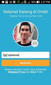 cara daftar omlet chat