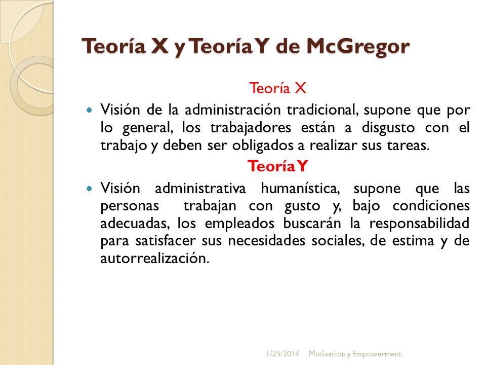 FOLCanarias Teoría X y Teoría Y de McGregor FOLCanarias Teoría X y Teoría Y de McGregor