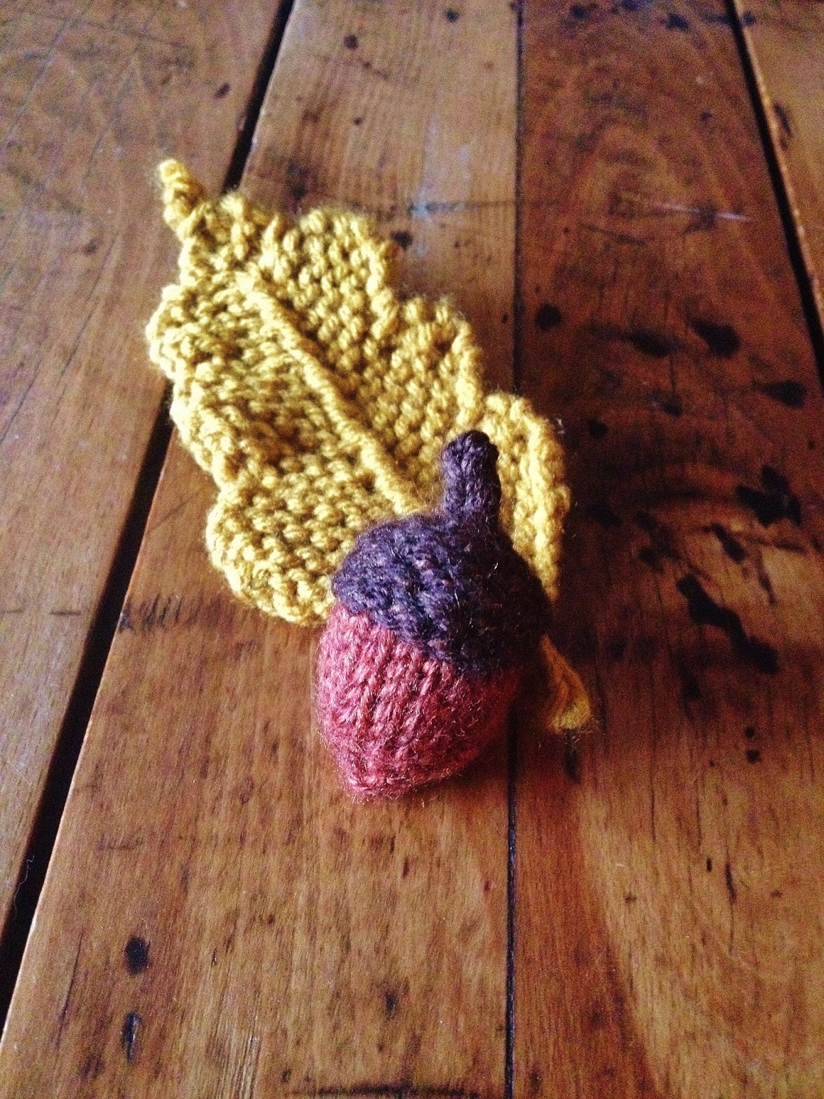 September Violets Two Small Knitting Patterns Acorns & Ghosts!