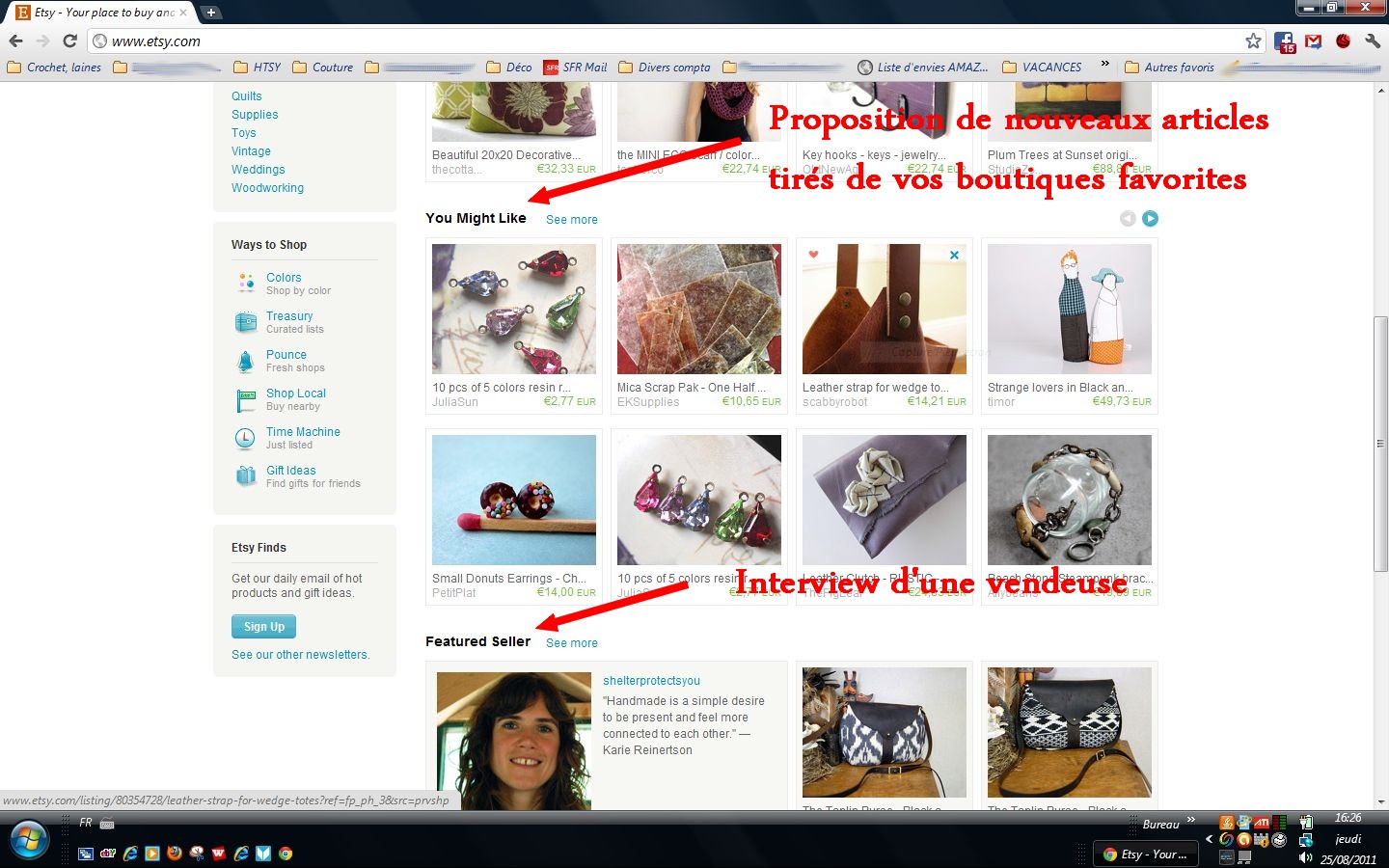Et hop, dans mon sac ! Etsy mode d'emploi