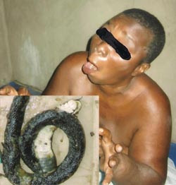 Photo: 70-year-old Woman has given birth to snakes 3
