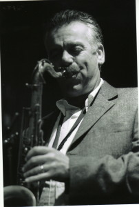 Cornwall Jazz festival, saxophone player 