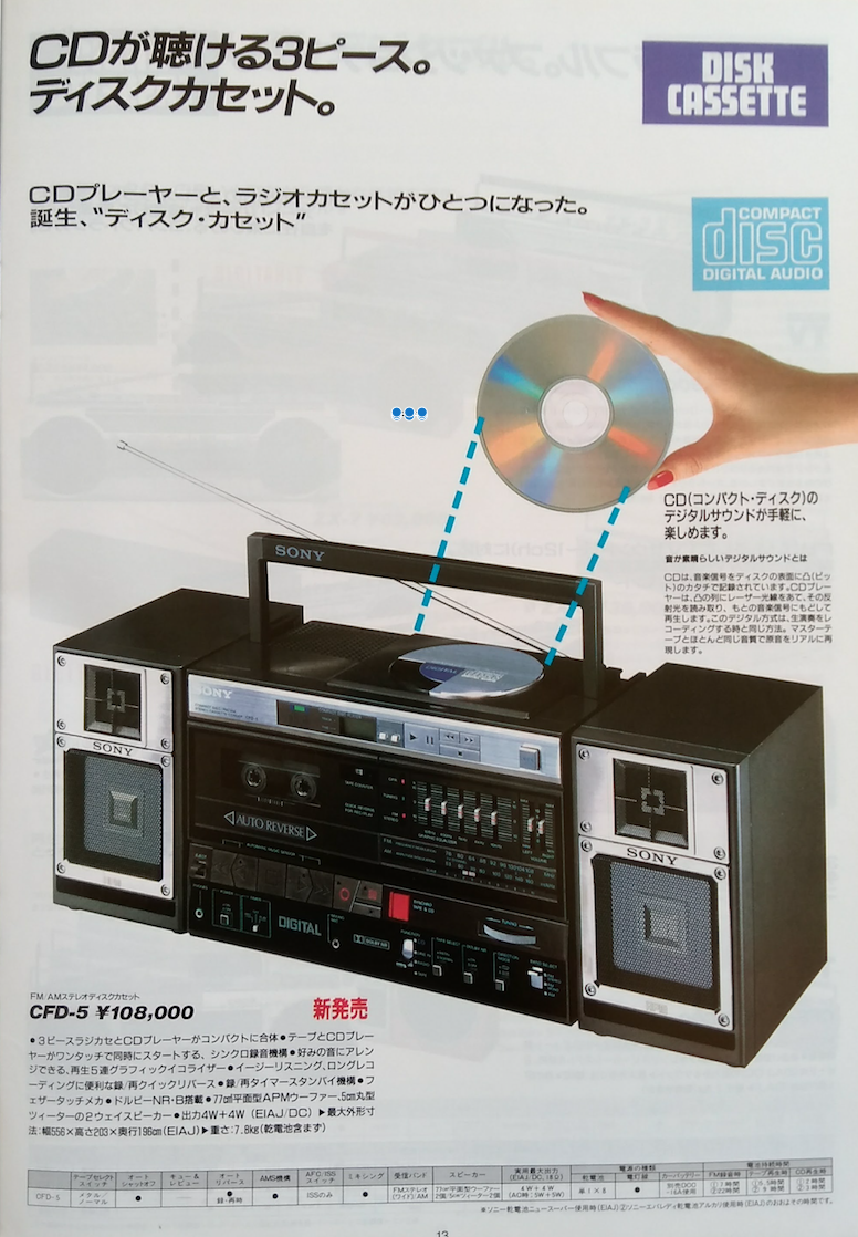 Sony Sports / CFS-950 日本未発売 90s ラジカセ レア美可動品