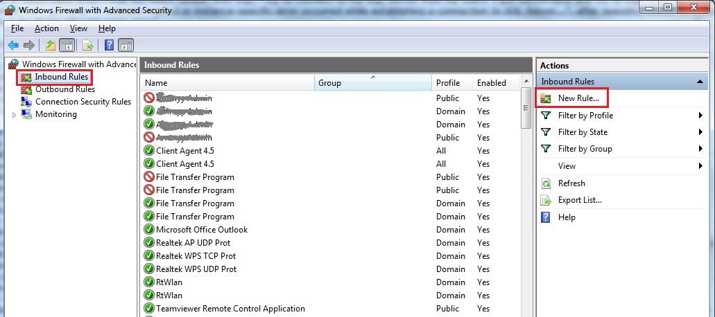 rtwlan firewall exception