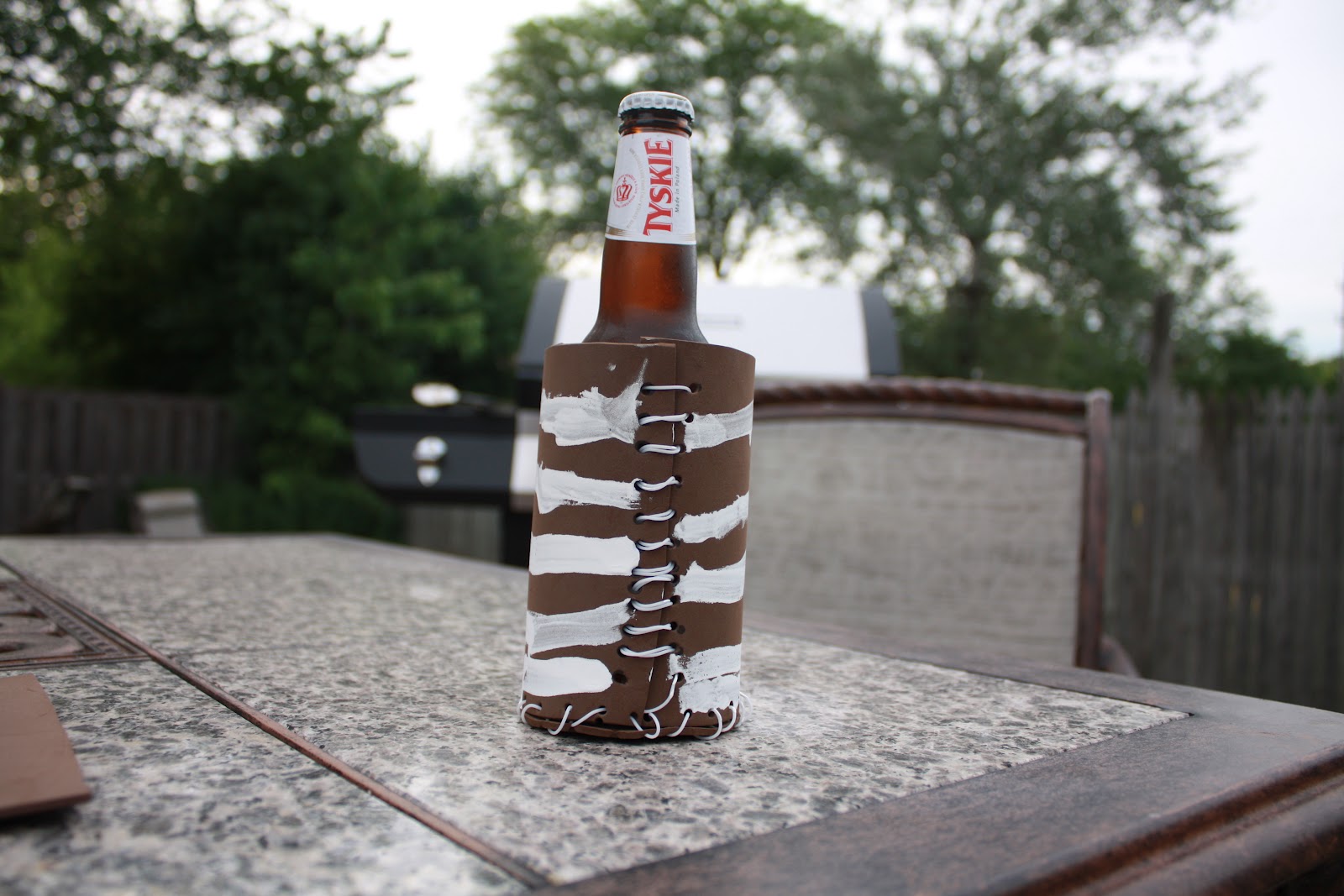 A Little Time and a Keyboard Foam Football Beer Bottle Holder Our