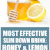 Most Effective Slim Down Drink: Honey And Lemon