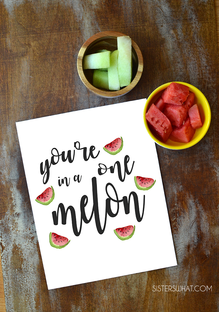you're one in a free fruit printable