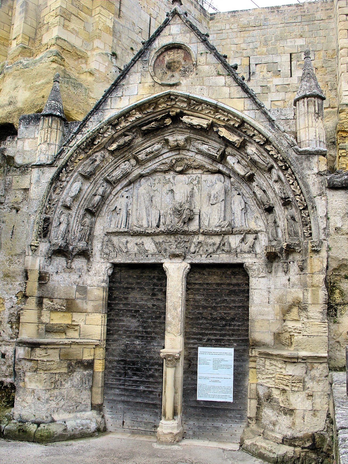 Close-up view of the Monolithic Church's portal.