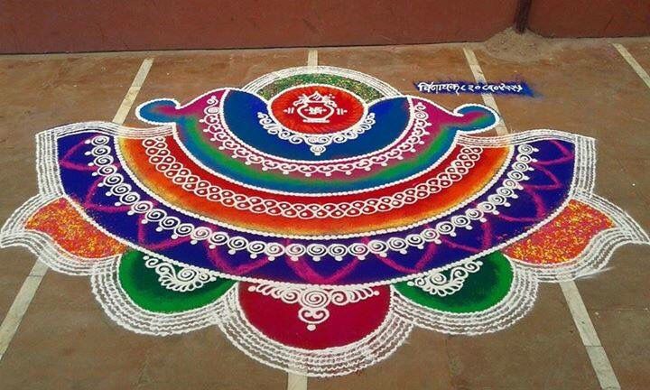 simple and easy rangoli designs with dots for home