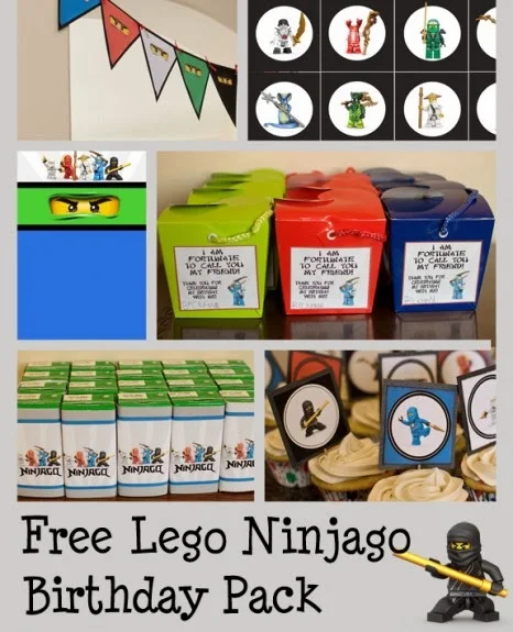 Kit de Ninjago para Imprimir Gratis. 