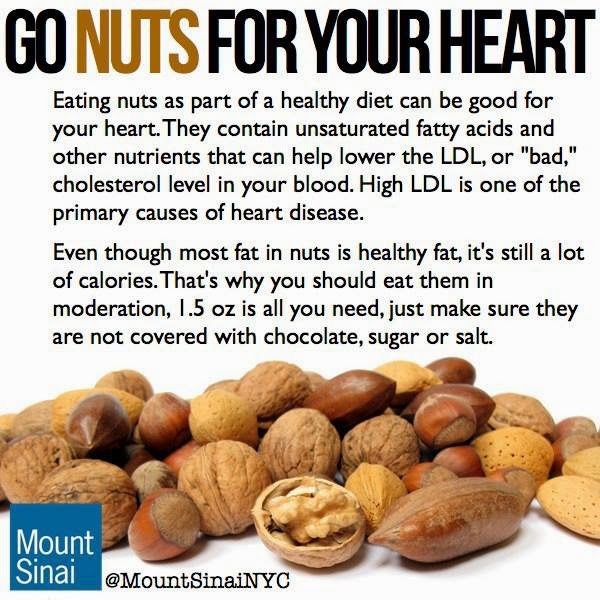 Health & nutrition tips Go nuts for your heart