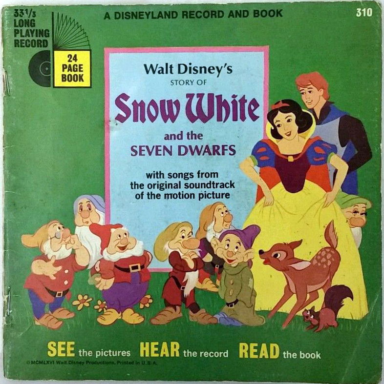 Filmic Light - Snow White Archive: 1966 US 'Snow White' Read-Along Record  LLP 310 (Robie Lester)