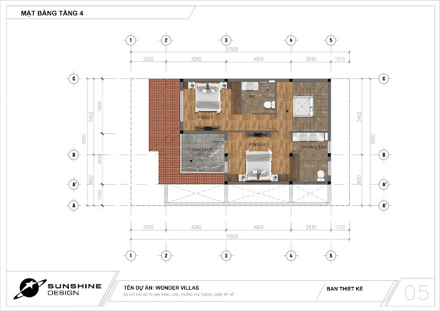 Dự án Sunshine Wonder Villas khu đô thị Ciputra, Phú Thượng, Tây Hồ thiết kế biệt thự đơn lập