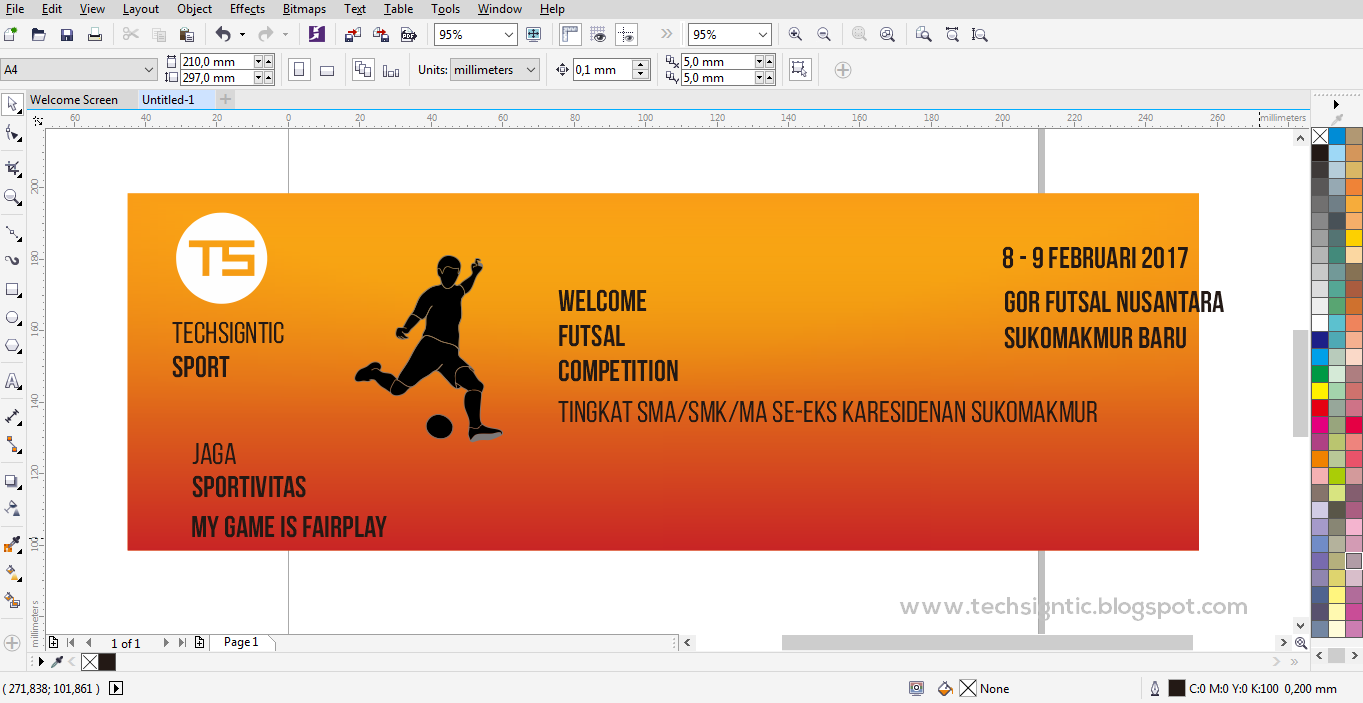 Tutorial Membuat Banner Spanduk Futsal Di Coreldraw