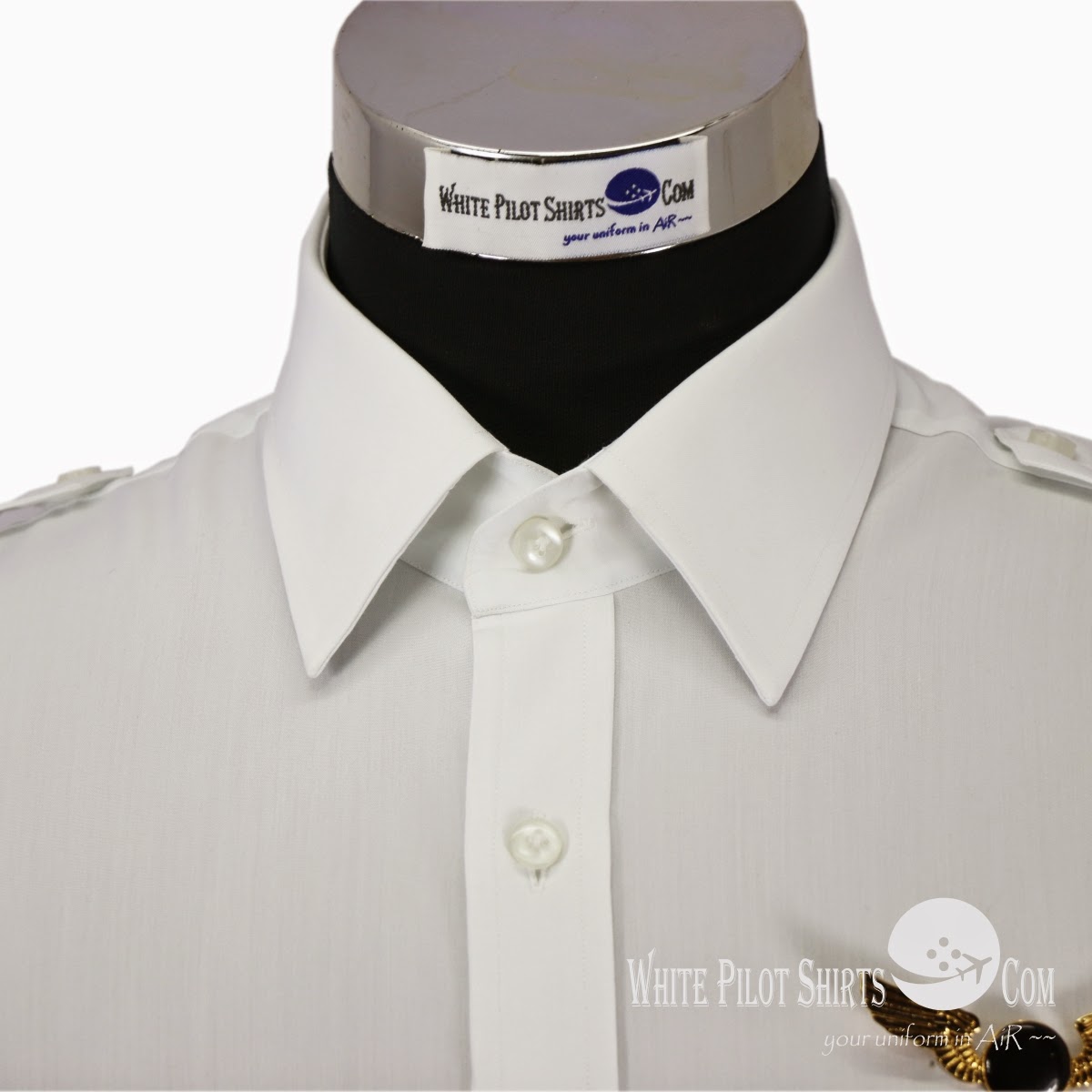 Tailor Made White Pilot Uniform Shirts: Shirt Tailoring Company ...