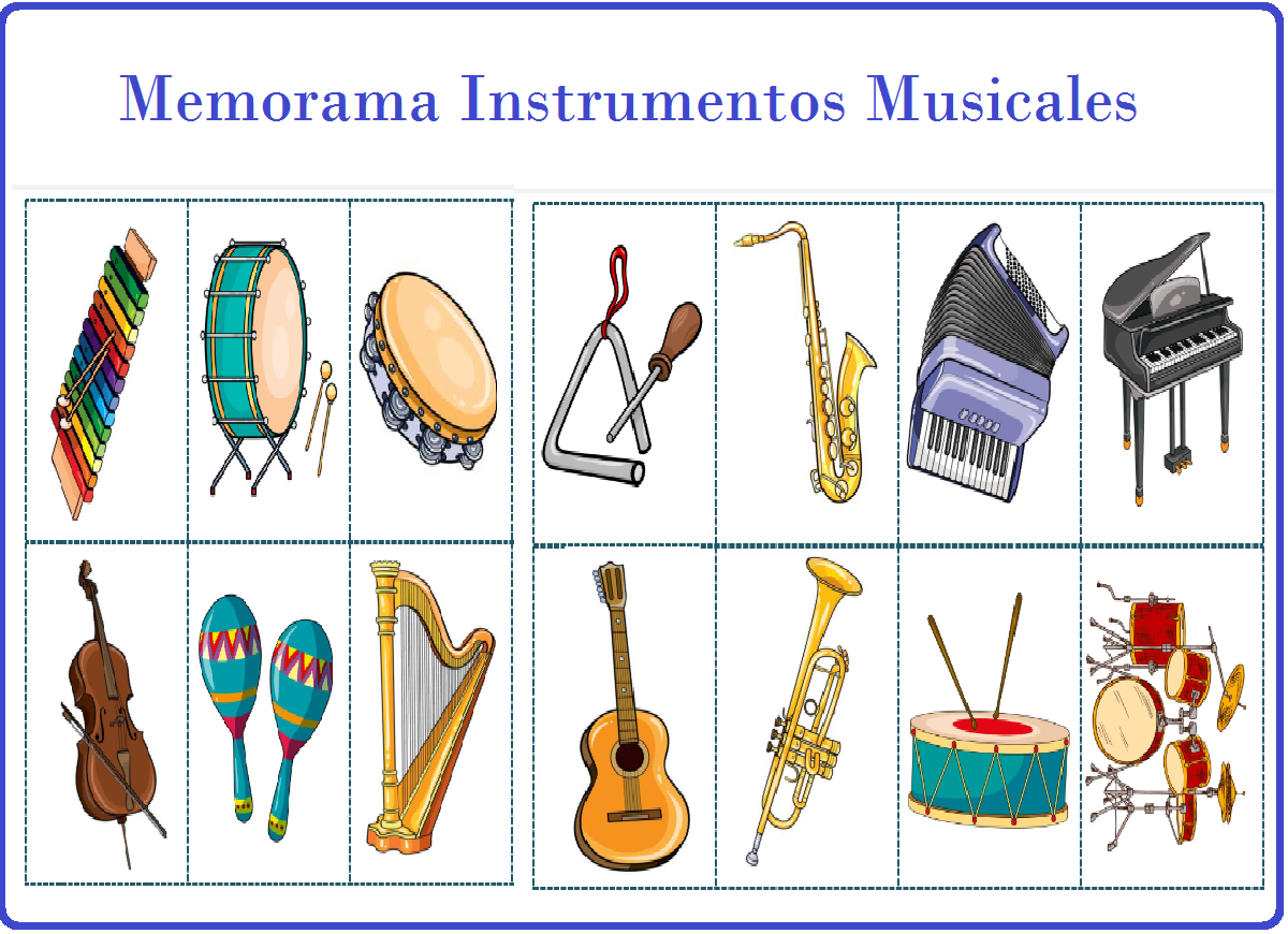 Recreativo Memorama De Instrumentos Musicales DIPLOMAS GAFETES Y