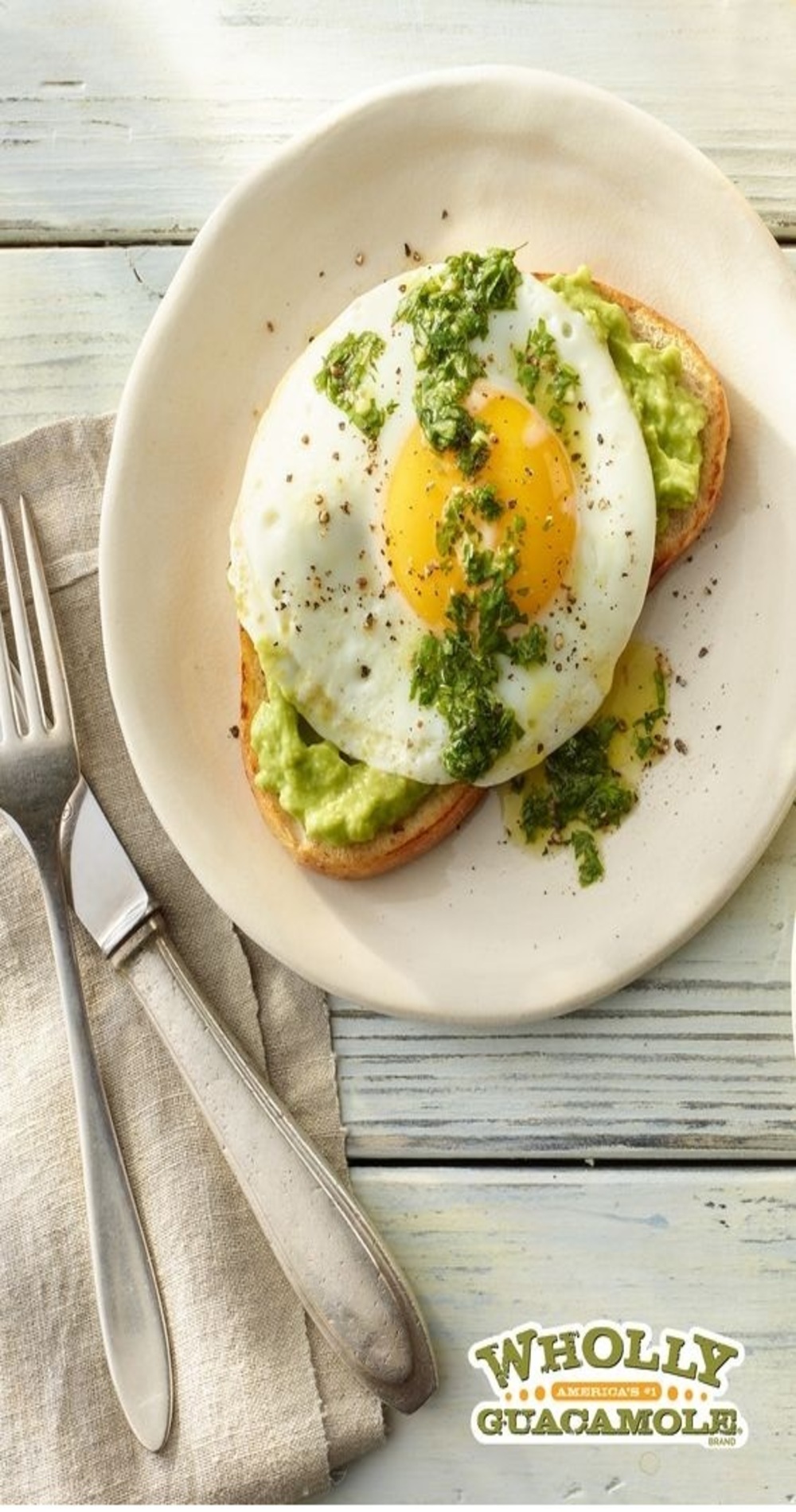Herb Avocado Toast With Fried Egg